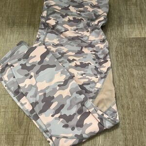 Fabletics Pink and Gray Leggings for Active Comfort